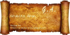Grubits Áron névjegykártya